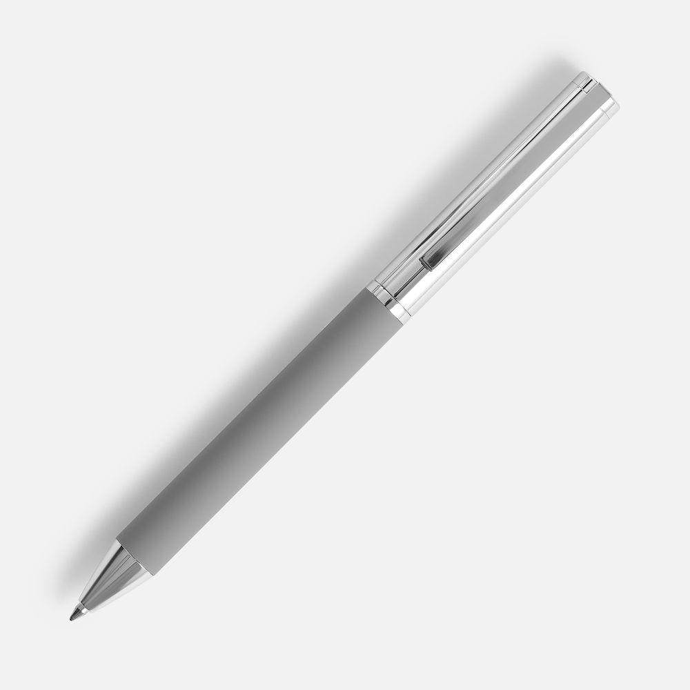 Ручка шариковая Eyeshot Soft Touch, серая — фото 3
