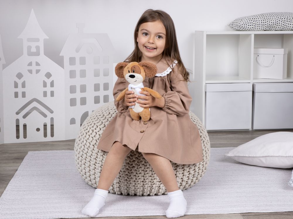 Мягкая игрушка Beastie Toys, собачка с белым шарфом — фото 6