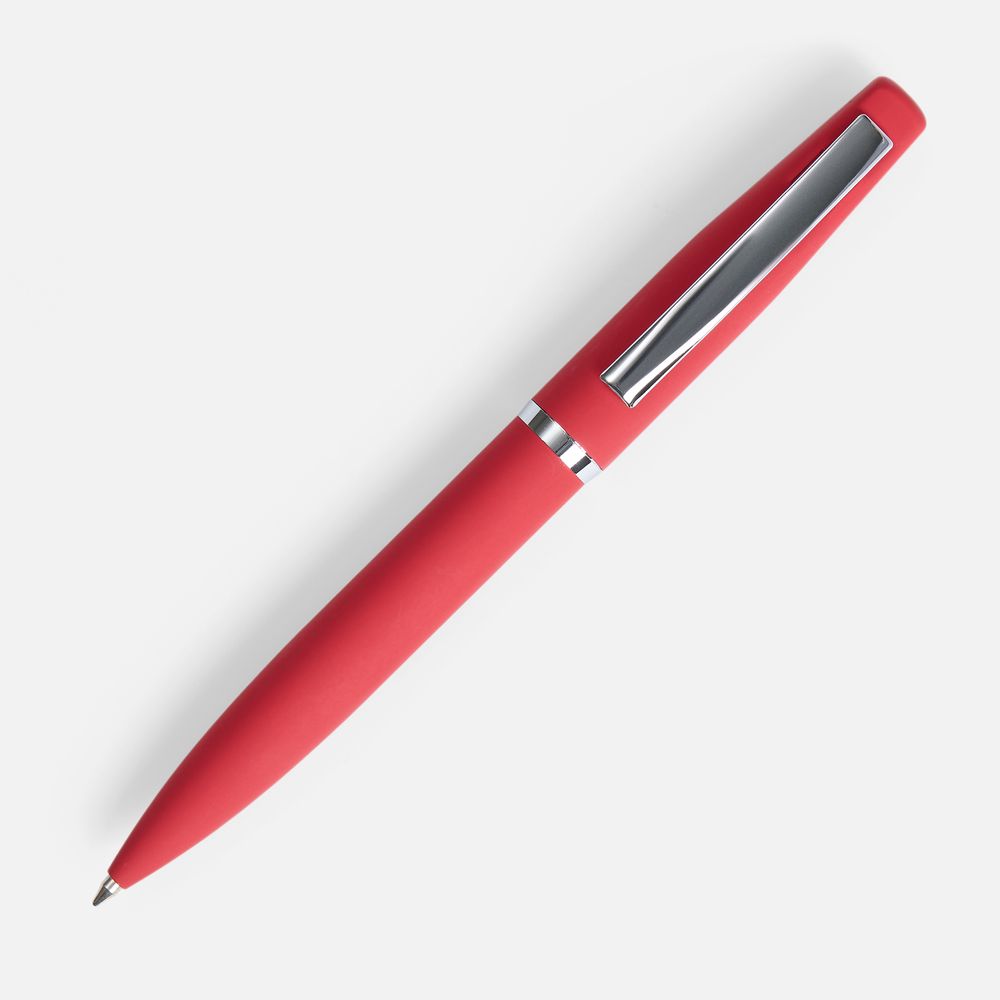 Ручка шариковая Bolt Soft Touch, красная — фото 1