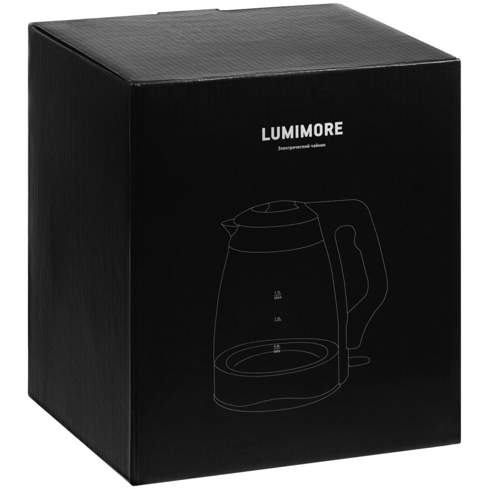 Электрический чайник Lumimore, стеклянный, серебристо-черный — фото 9