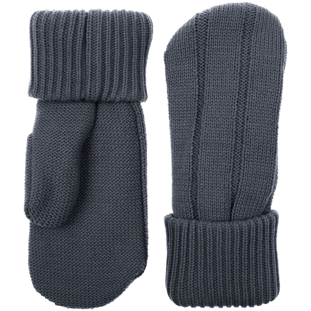 Варежки Knit Beat, темно-серые — фото 2