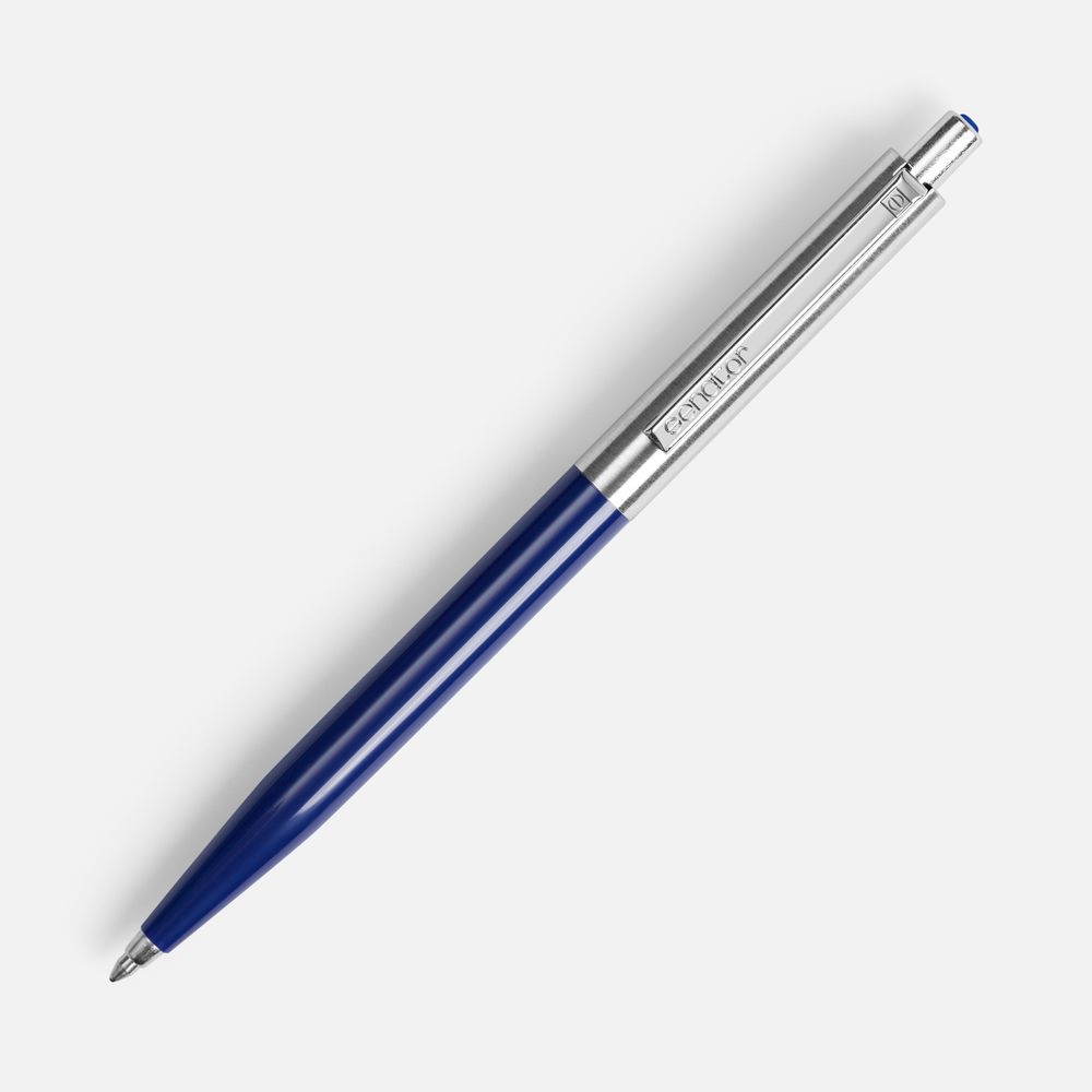 Ручка шариковая Senator Point Metal, ver.2, темно-синяя — фото 1