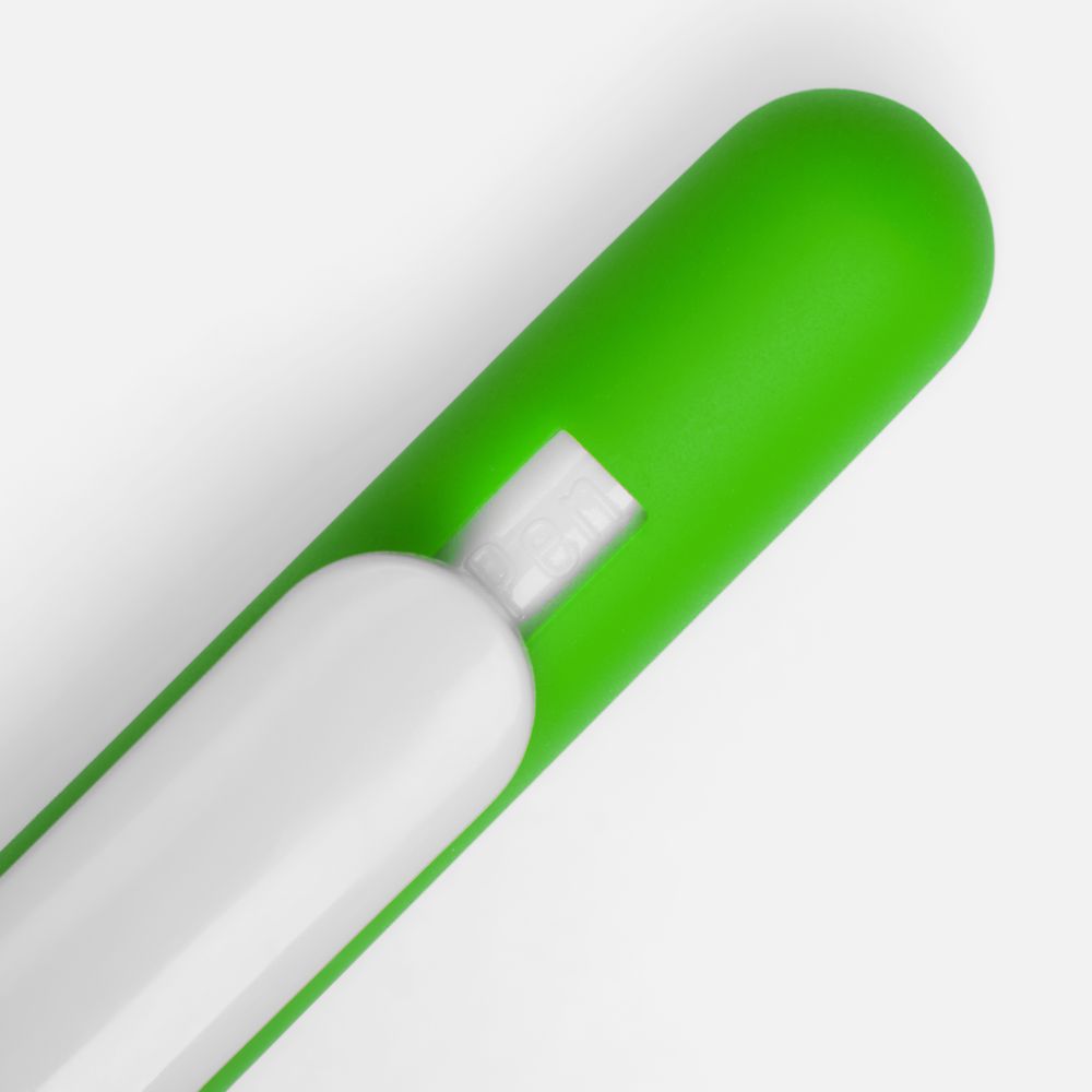 Ручка шариковая Swiper Soft Touch, зеленая с белым — фото 3