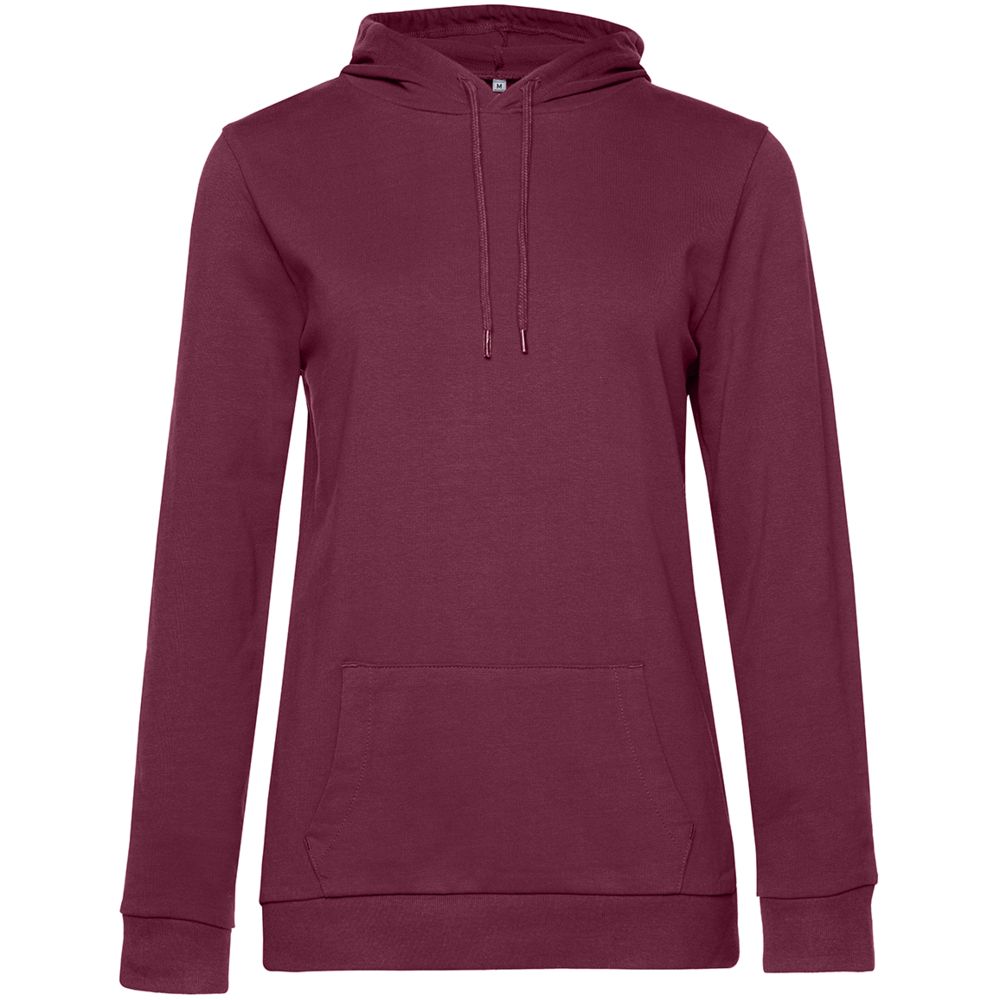 Толстовка с капюшоном женская Hoodie, бордовая — фото 6