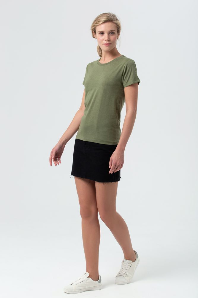 Футболка женская Regent Fit Women, меланж хаки — фото 3