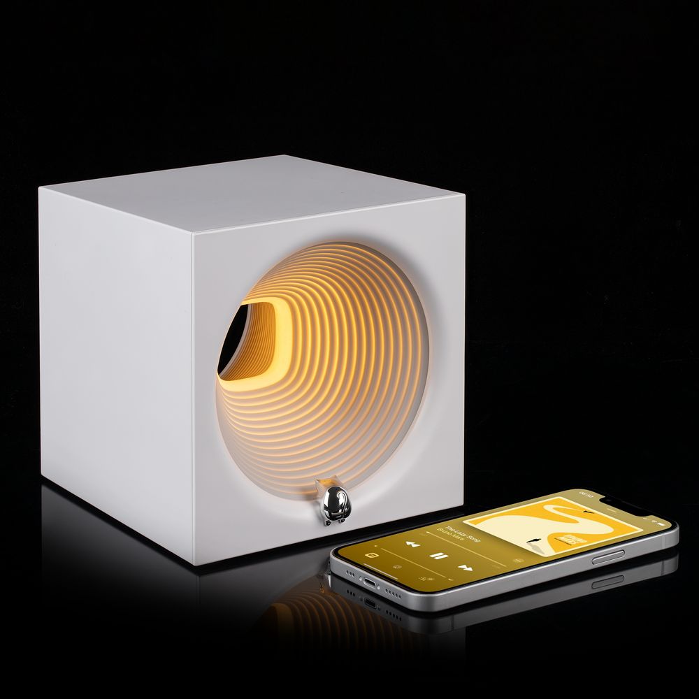Bluetooth-колонка с подсветкой Volumetric, белая — фото 5