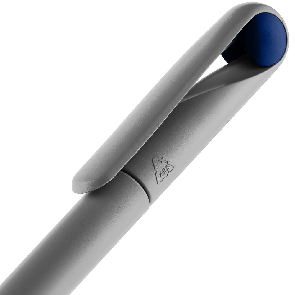 Ручка шариковая Prodir DS1 TMM Dot, серая с синим — фото 3