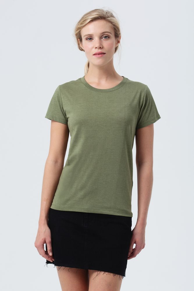 Футболка женская Regent Fit Women, меланж хаки — фото 4