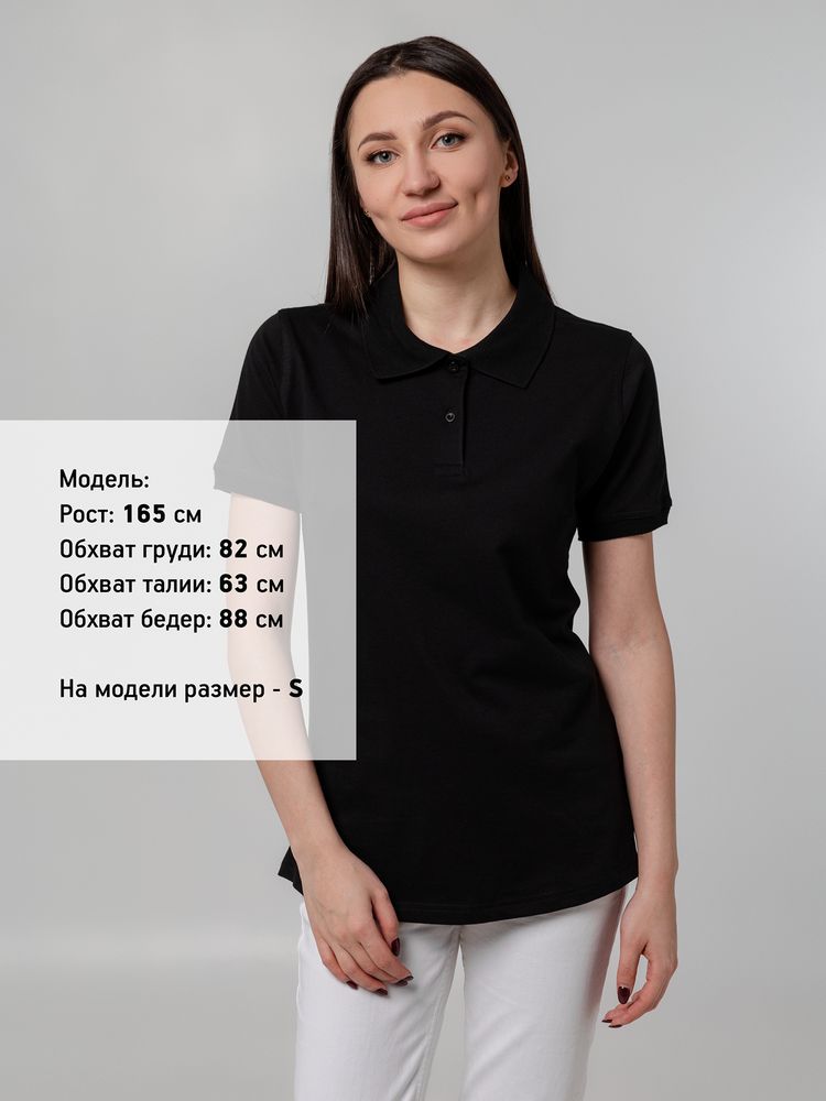 Рубашка поло женская Virma Stretch Lady, черная — фото 6