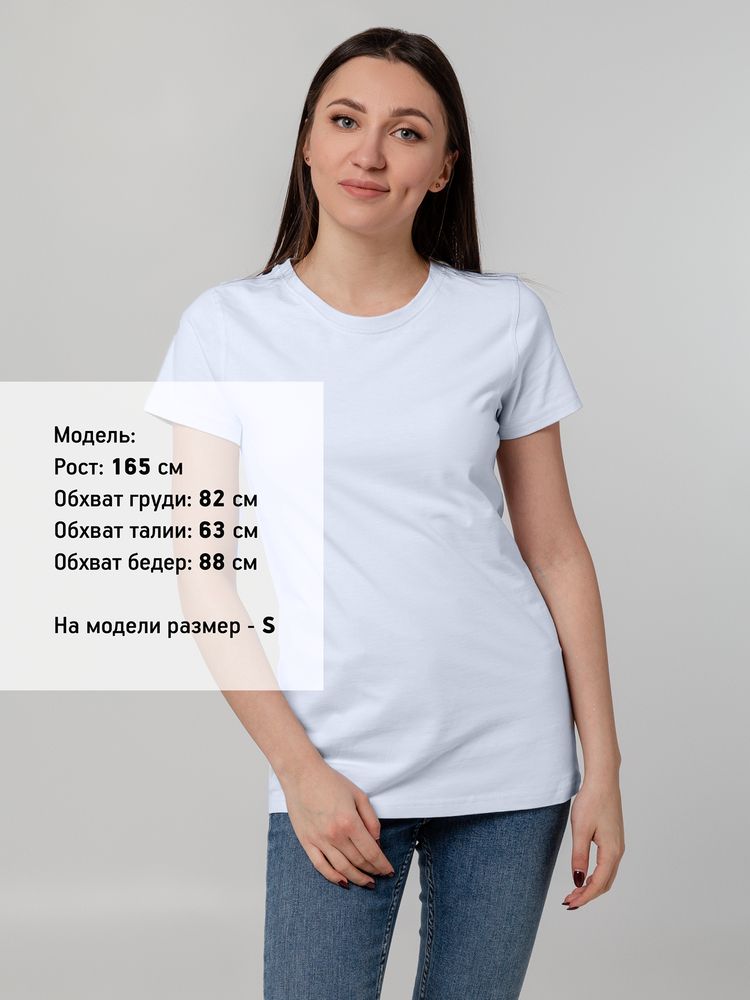 Футболка женская T-bolka Stretch Lady, белая (холодный оттенок) — фото 6
