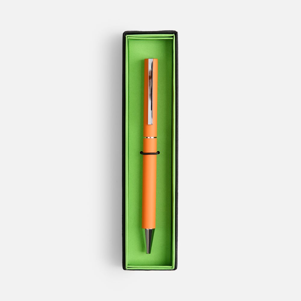 Ручка шариковая Blade Soft Touch в футляре, оранжевая — фото 1