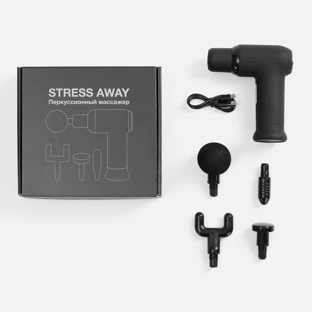 Перкуссионный массажер Stress Away, черный — фото 7