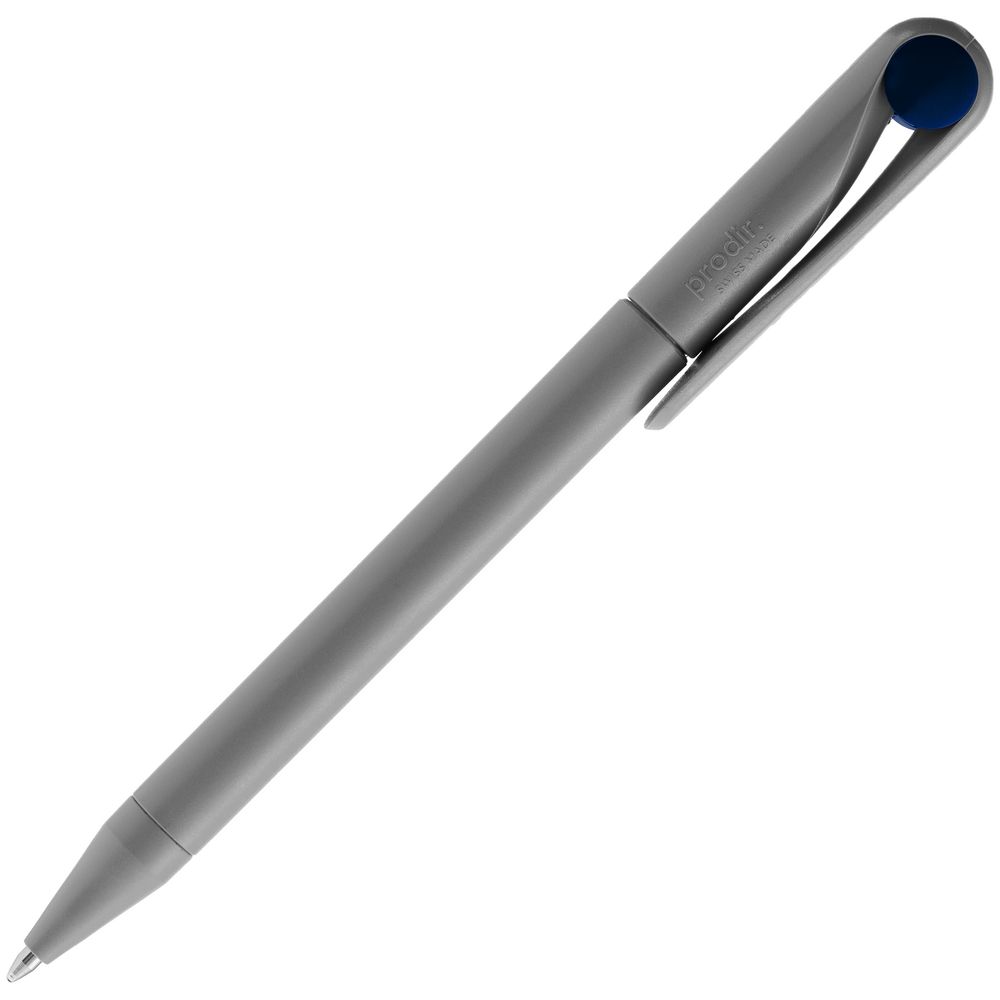 Ручка шариковая Prodir DS1 TMM Dot, серая с синим — фото 4