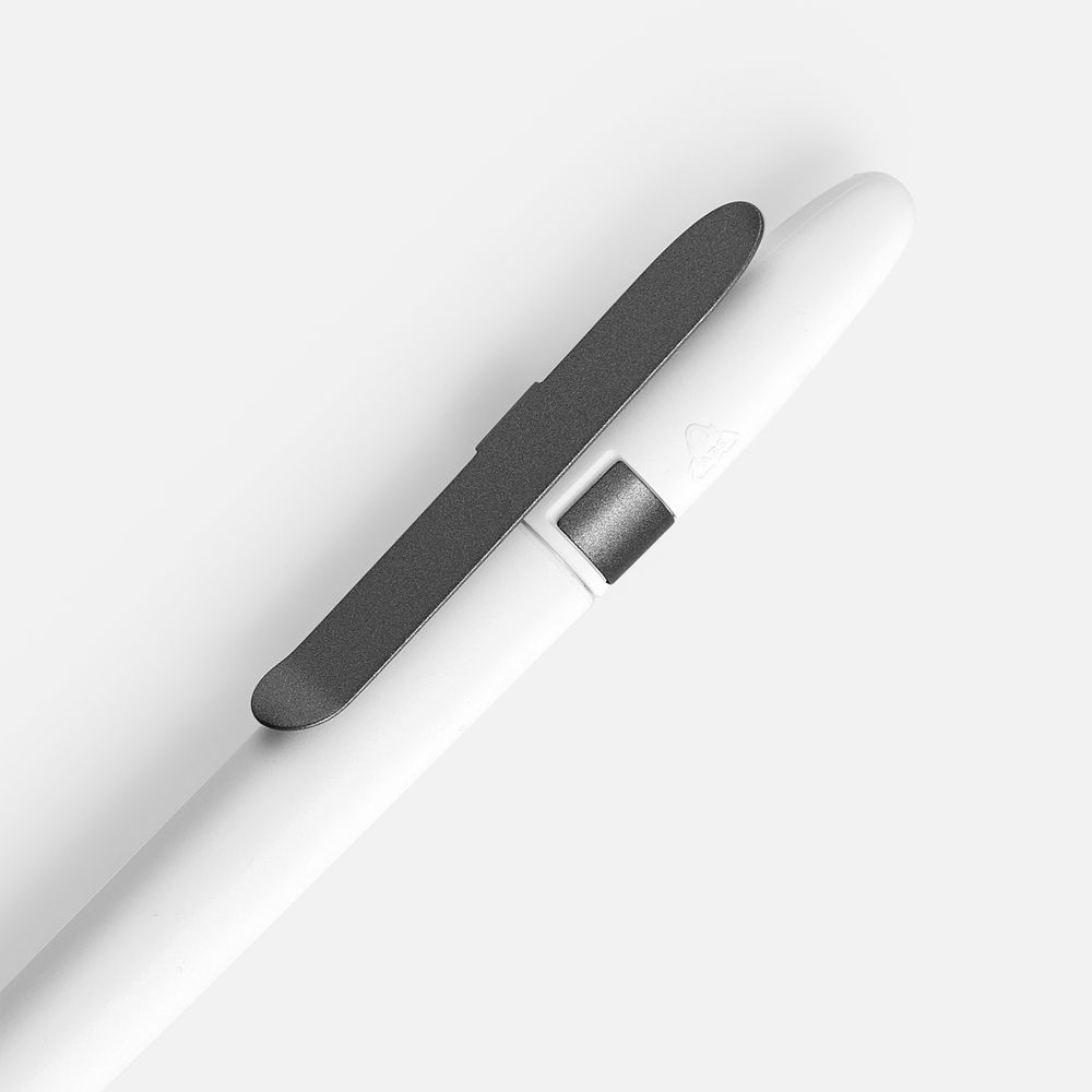 Ручка шариковая Prodir DS5 TSM Metal Clip, белая с серым — фото 6