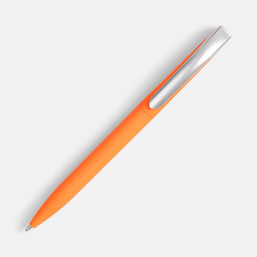 Ручка шариковая Pin Soft Touch, оранжевая — фото 3