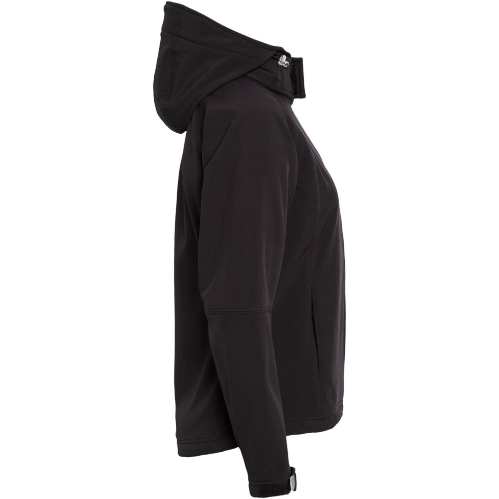 Куртка женская Hooded Softshell черная — фото 8