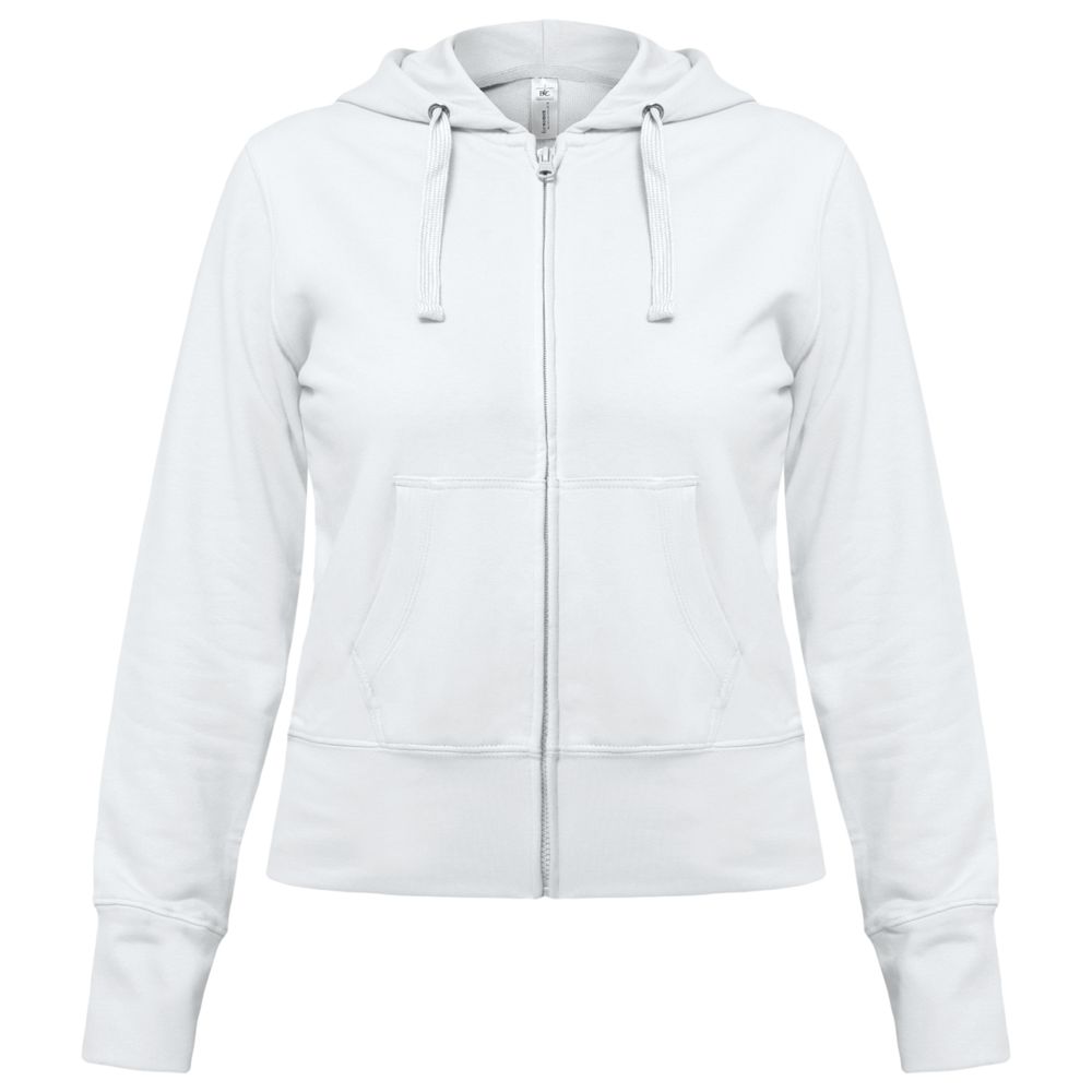 Толстовка женская Hooded Full Zip белая — фото 6