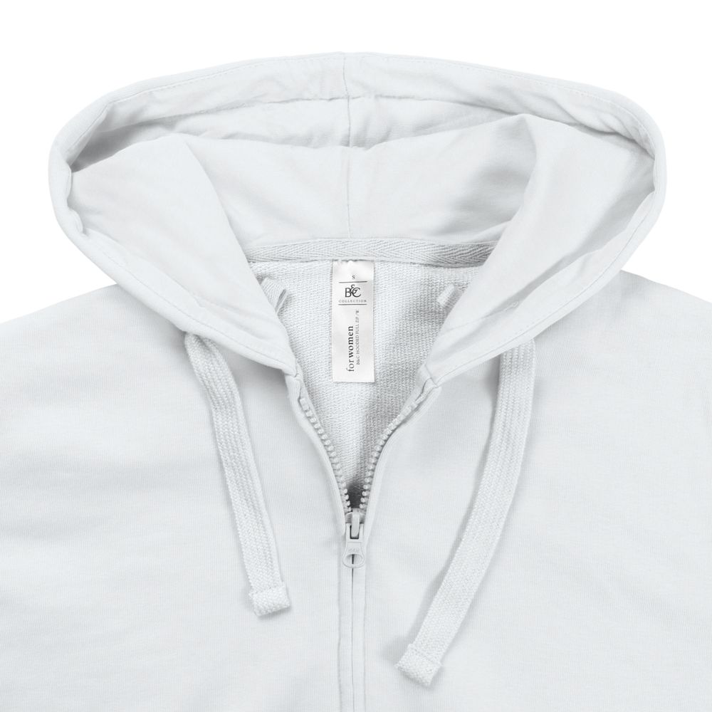 Толстовка женская Hooded Full Zip белая — фото 5