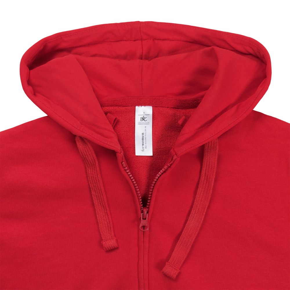 Толстовка женская Hooded Full Zip красная — фото 5