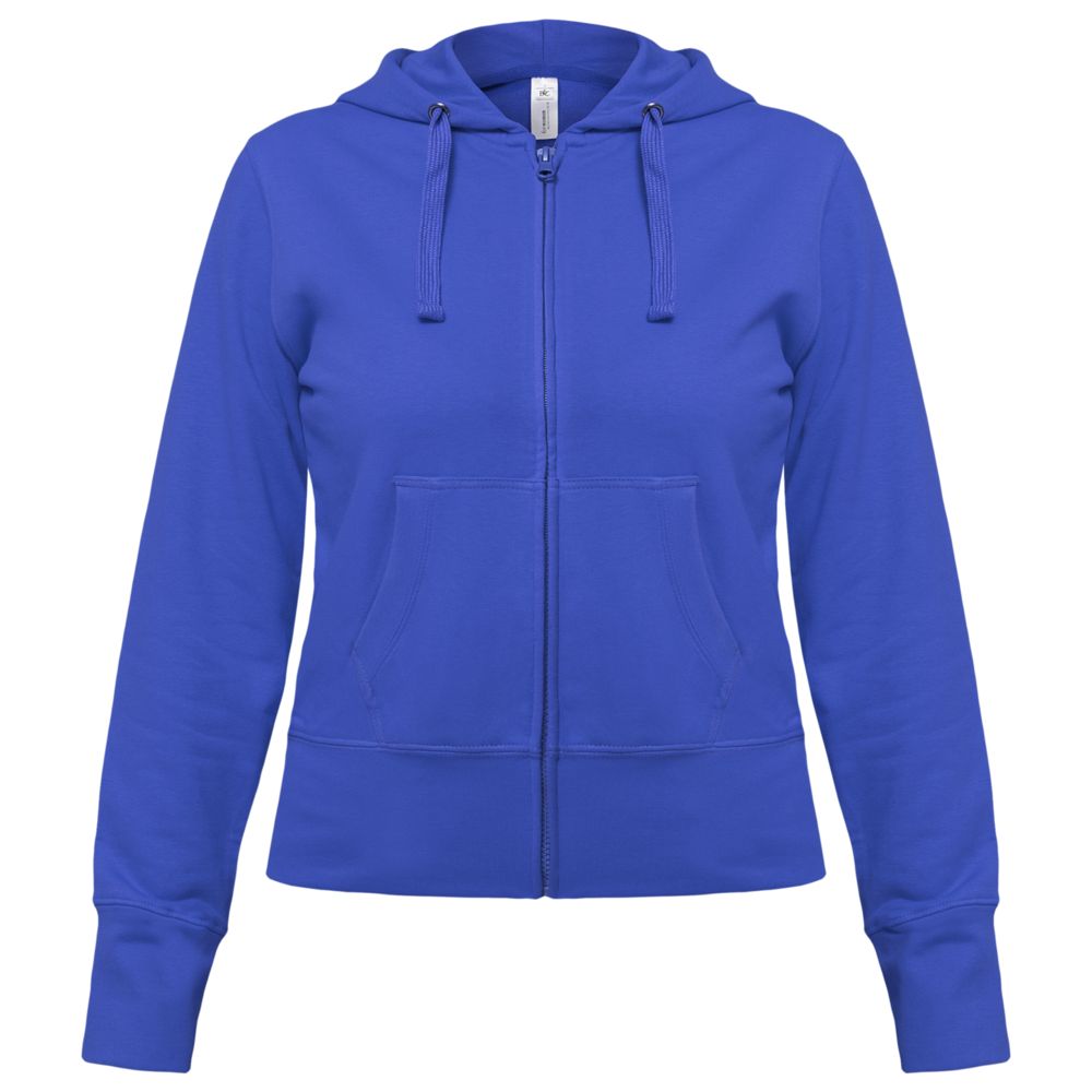 Толстовка женская Hooded Full Zip ярко-синяя — фото 6