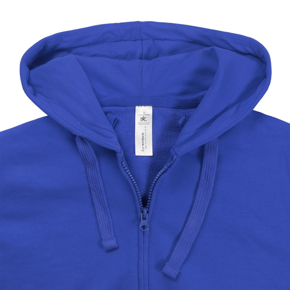 Толстовка женская Hooded Full Zip ярко-синяя — фото 5