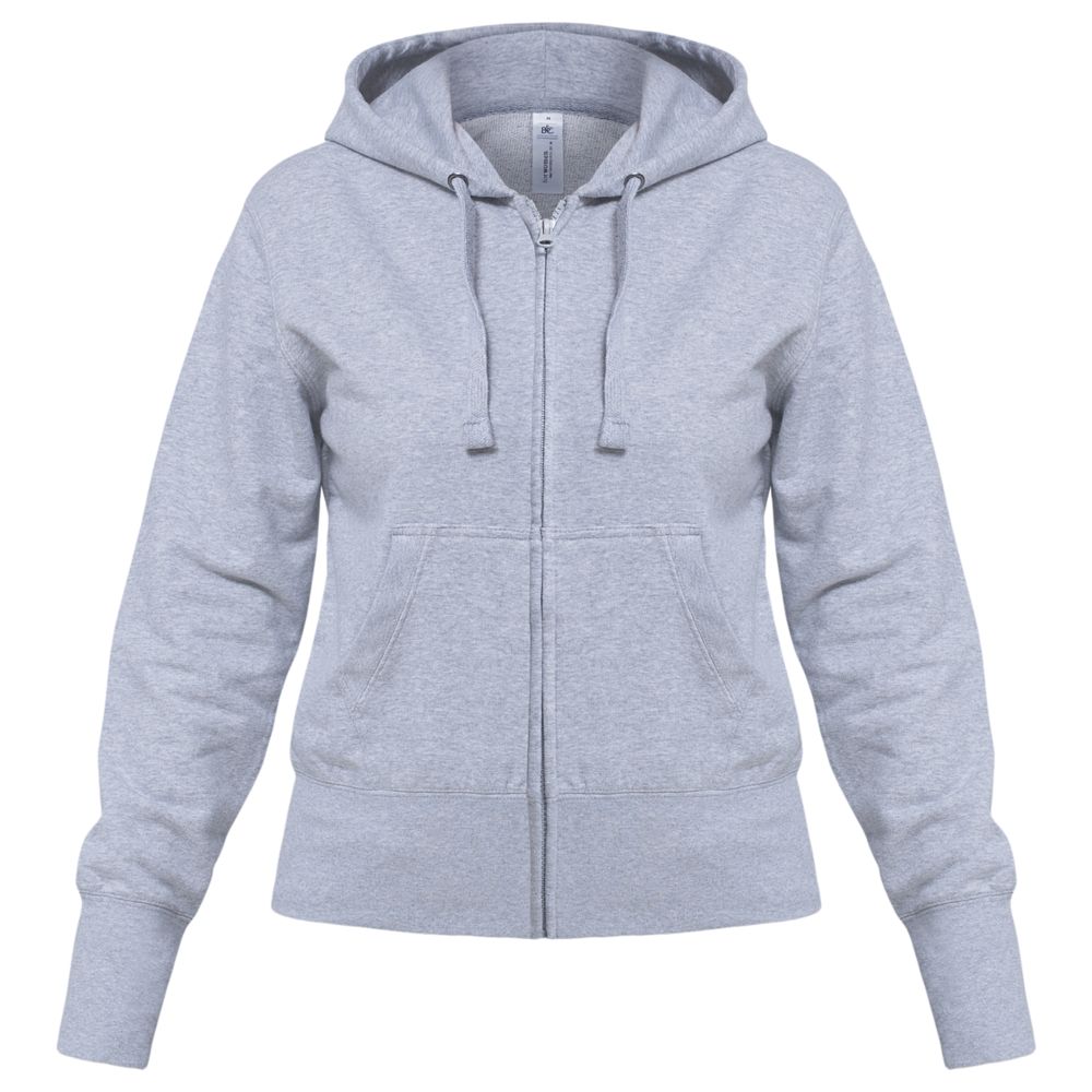 Толстовка женская Hooded Full Zip серый меланж — фото 6
