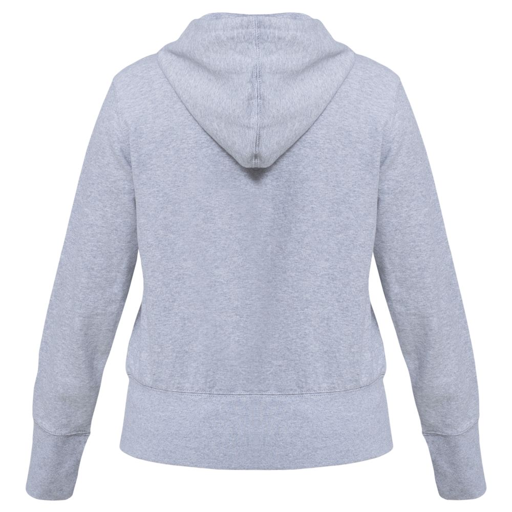 Толстовка женская Hooded Full Zip серый меланж — фото 3