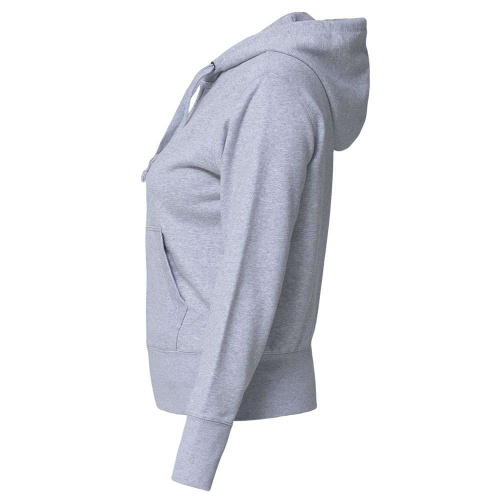 Толстовка женская Hooded Full Zip серый меланж — фото 4