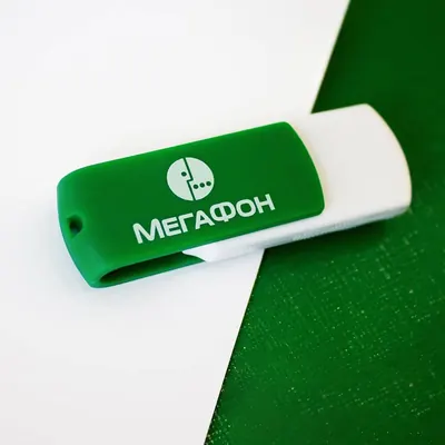 Поворотная USB-флешка с логотипом компании